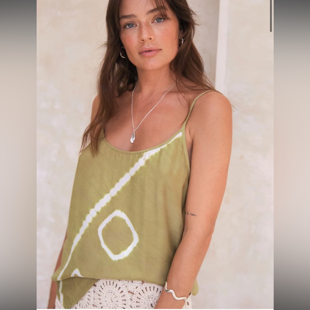Maurie + Eve Green Tie-Dye Tank Top